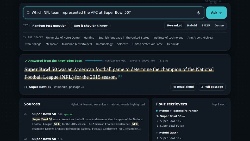Screenshot of Knowledge Base Assistant (RAG)